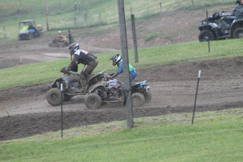 Josh Holley battling not only his competition but terrible racing conditions as well.