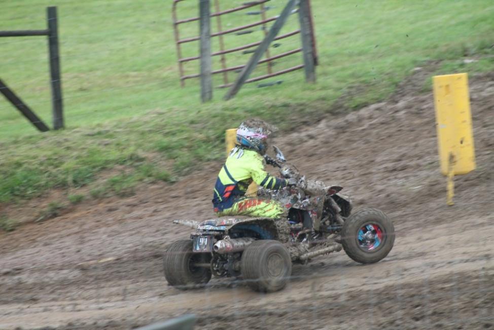 Michael Perkins didn’t enjoy the mud but that didn’t stop him from cheering on his teammates!