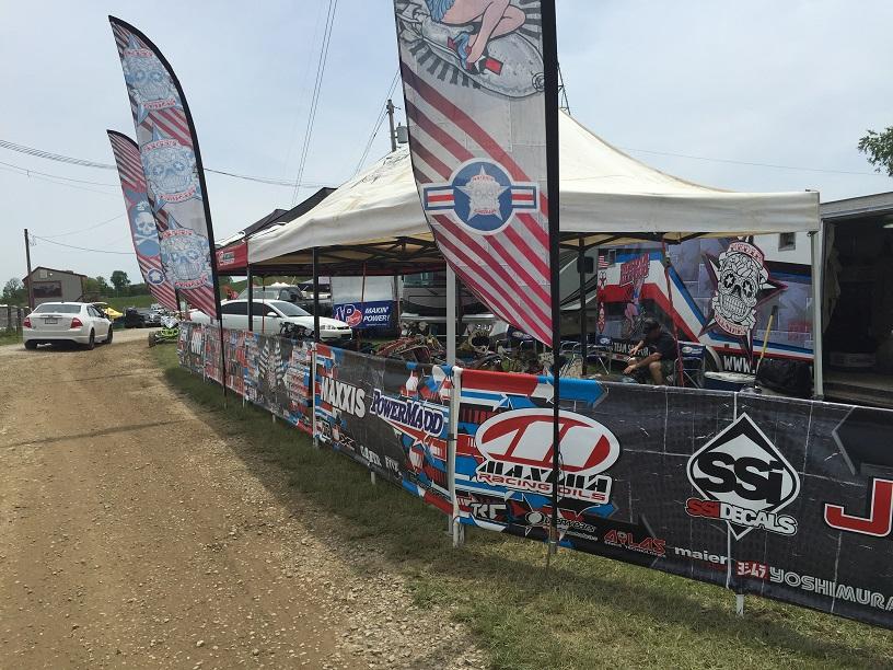 Our pits looked great on Friday for practice…before the rain set in.