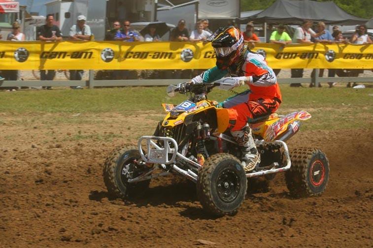 DS 450 racer Joel Hetrick garnered a second-place finish in the Por class at round five of the 2014 Mtn. Dew ATV Motocross National Championship Series in Ohio