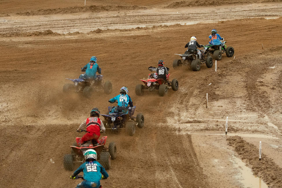 Dylan Tremellen led the field in moto two as he grabbed the holeshot and early lead. 