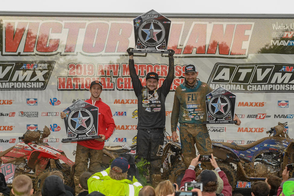 Thomas Brown (center), Joel Hetrick (left) and Chad Wienen (right) rounded out the top three in Texas.
