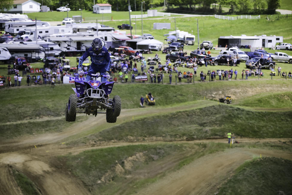 Chad Wienen (Wienen Motorsports/Maxxis/SSi Decals/Fly Racing/Yamaha) went 2-2 for a second overall, and remains the points leader after three rounds of AMA Pro ATV Racing. Photo: Josh Cline