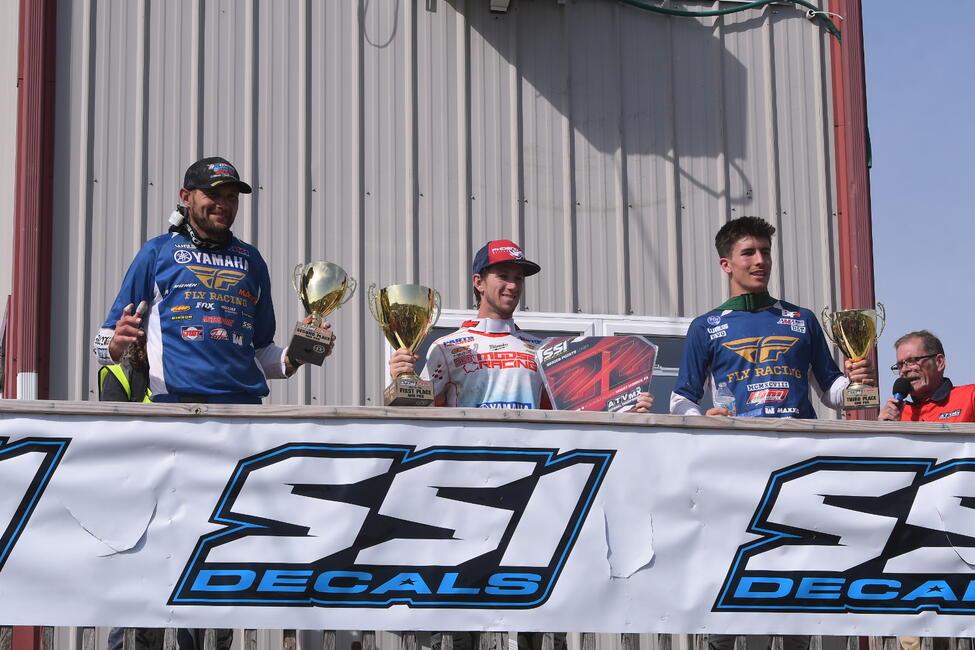 Hetrick (center), Wienen (left) and Ford (right) rounded out the ATV Stampede Top Three Overall at High Point Raceway.