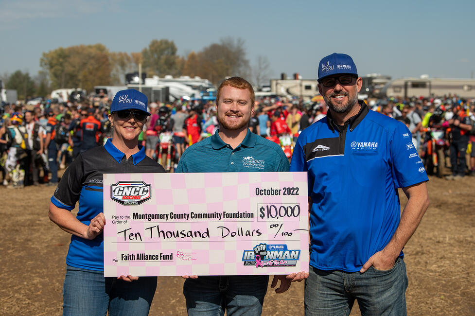 $10,000 was raised at the Yamaha Racing Ironman GNCC.