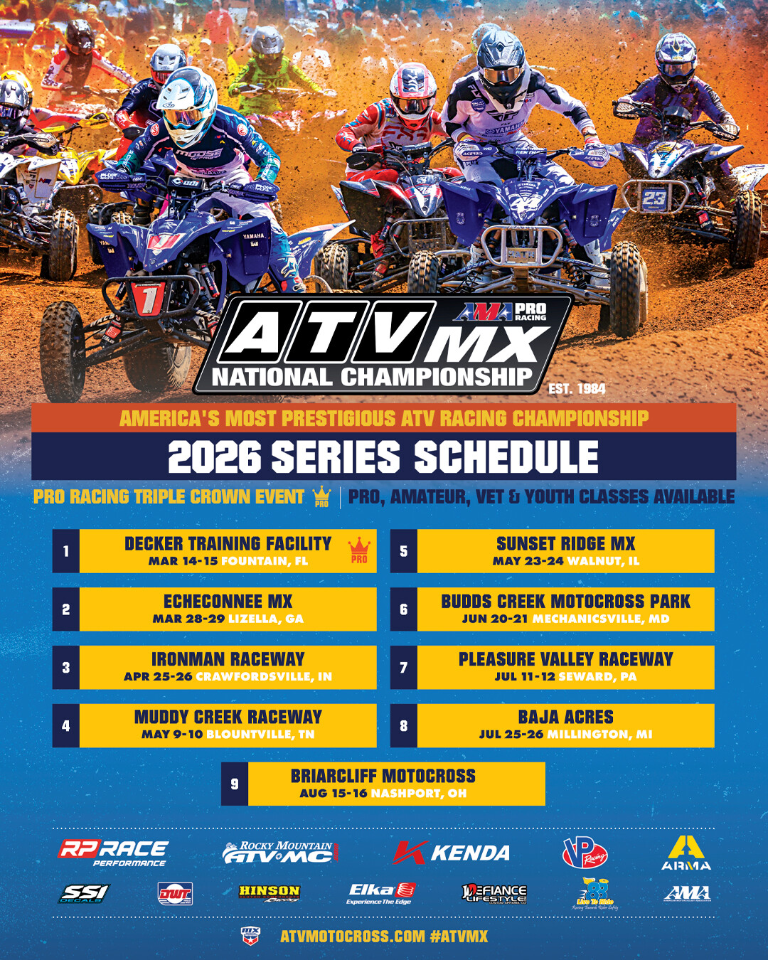 2026 ATVMX Series Schedule
